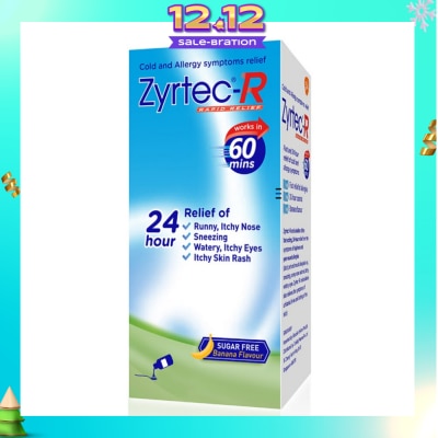 ZYRTEC Oral Antihistamine Solution for cold & allergy (For Kids above 2 years old) 75ml