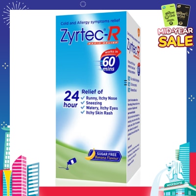 ZYRTEC Zyrtec Oral Antihistamine Solution for cold & allergy (For Kids above 2 years old) 75ml