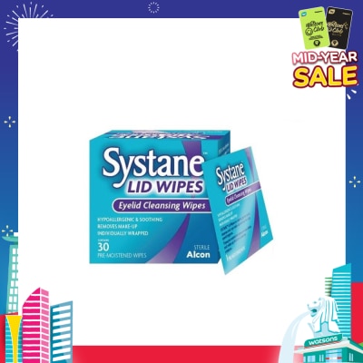 ALCON Systane eyelid pre-moistened cleansing wipes 30s