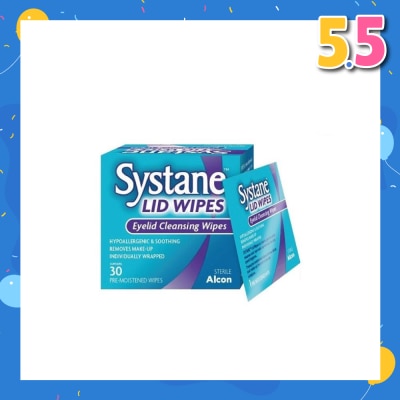 ALCON Systane eyelid pre-moistened cleansing wipes 30s