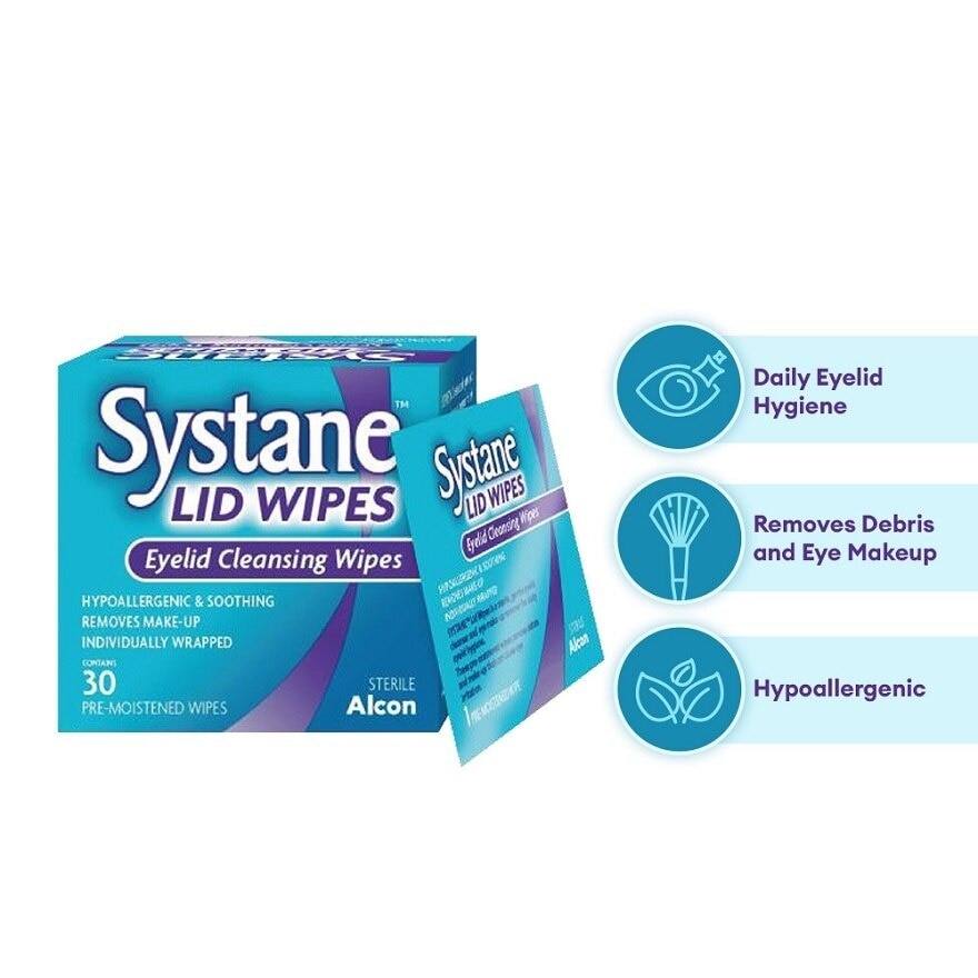 Systane eyelid pre-moistened cleansing wipes 30s