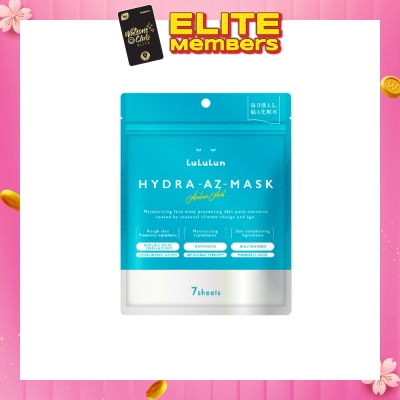 LULULUN Hydra Azelaic Acid Sheet Mask (For Rough Skin Prevention, Controls Breakouts, Skin Conditioning & Brightening) 7s