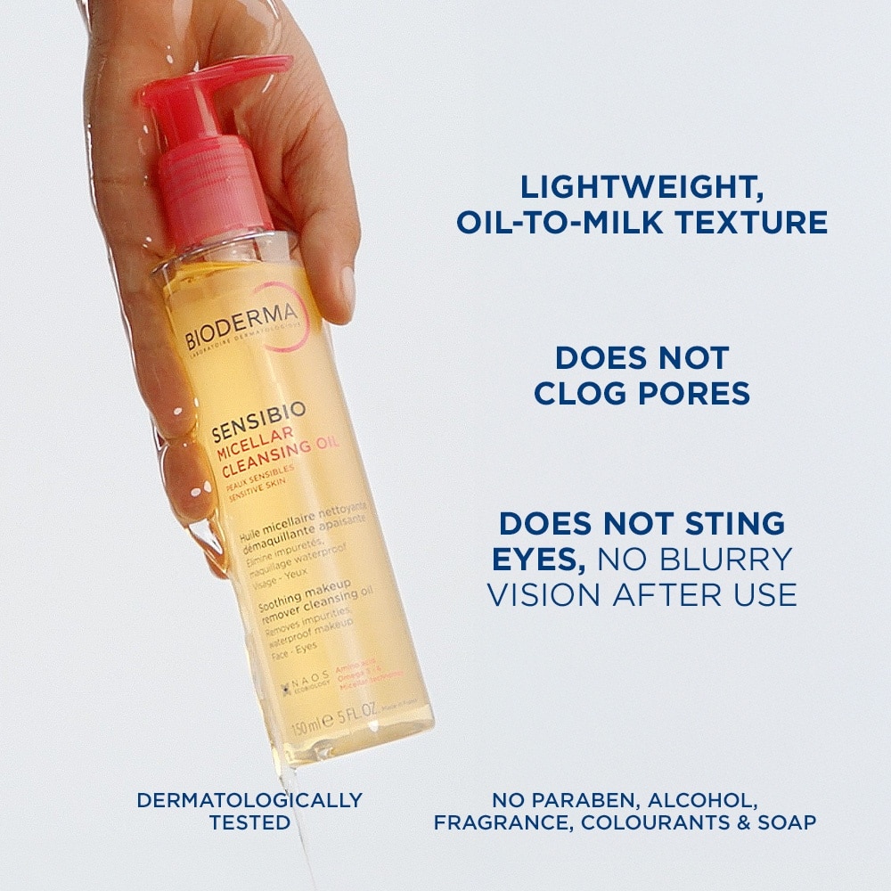 Sensibio Micellar Cleansing Oil & Waterproof Makeup Remover (For Sensitive Skin, Eyes & Lips) 150ml