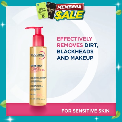 BIODERMA Sensibio Micellar Cleansing Oil & Waterproof Makeup Remover (For Sensitive Skin, Eyes & Lips) 150ml image