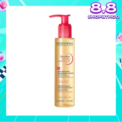 BIODERMA Sensibio Micellar Cleansing Oil & Waterproof Makeup Remover (For Sensitive Skin, Eyes & Lips) 150ml