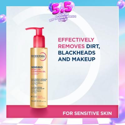 BIODERMA - Sensibio Micellar Cleansing Oil & Waterproof Makeup Remover (For Sensitive Skin, Eyes & Lips) 150ml