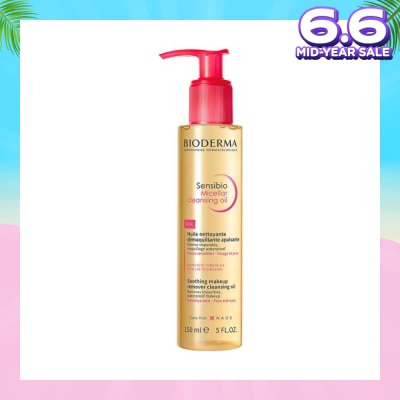 BIODERMA Sensibio Micellar Cleansing Oil & Waterproof Makeup Remover (For Sensitive Skin, Eyes & Lips) 150ml