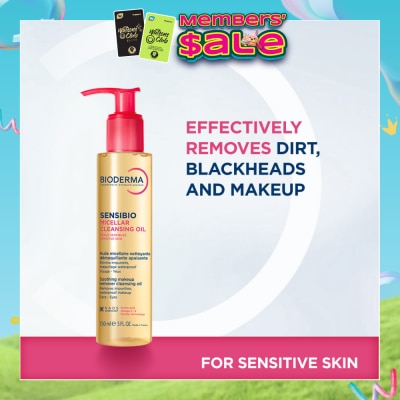 BIODERMA - Sensibio Micellar Cleansing Oil & Waterproof Makeup Remover (For Sensitive Skin, Eyes & Lips) 150ml