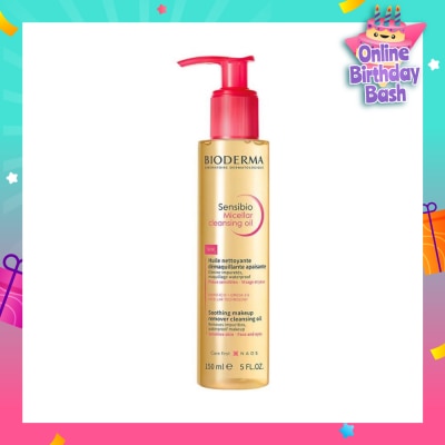 BIODERMA Sensibio Micellar Cleansing Oil & Waterproof Makeup Remover (For Sensitive Skin, Eyes & Lips) 150ml