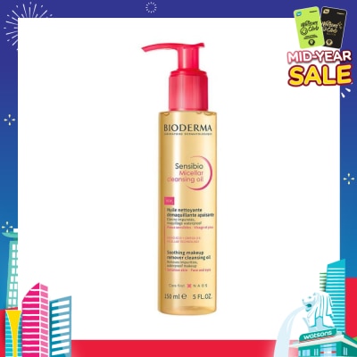 BIODERMA Sensibio Micellar Cleansing Oil & Waterproof Makeup Remover (For Sensitive Skin, Eyes & Lips) 150ml