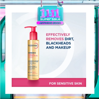 BIODERMA Sensibio Micellar Cleansing Oil & Waterproof Makeup Remover (For Sensitive Skin, Eyes & Lips) 150ml image
