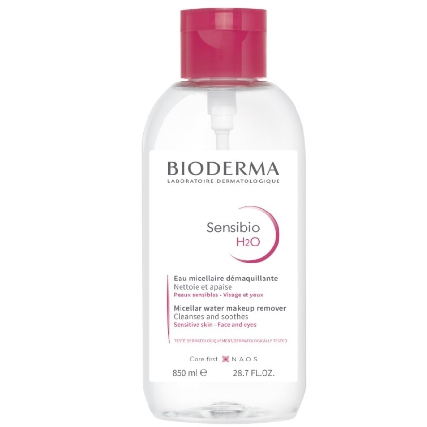 Sensibio H2O Micellar Water Makeup Remover Reversed Pump (For Sensitive Skin, Face & Eyes, To Cleanses & Soothes) 850ml