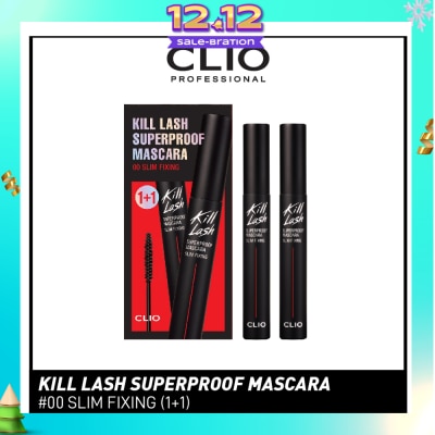 CLIO Kill Lash Superproof Mascara 00 Slim Fixing 1 + 1 Set  14g