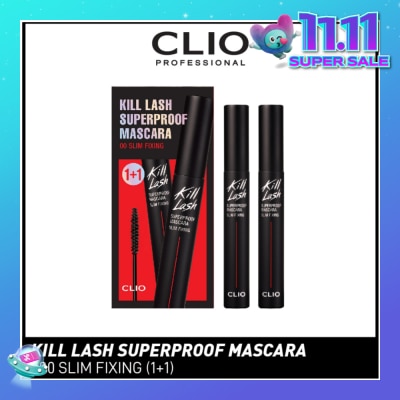 CLIO Kill Lash Superproof Mascara 00 Slim Fixing 1 + 1 Set 14g