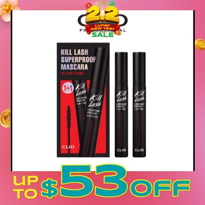 CLIO Kill Lash Superproof Mascara 00 Slim Fixing 1 + 1 Set  14g