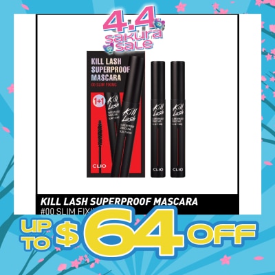 CLIO - Kill Lash Superproof Mascara 00 Slim Fixing 1 + 1 Set  14g