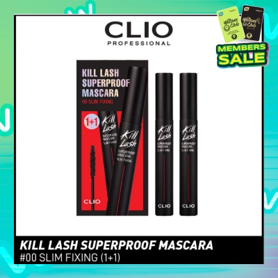 CLIO Kill Lash Superproof Mascara 00 Slim Fixing 1 + 1 Set  14g