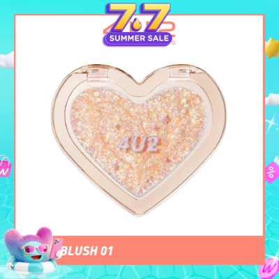 4U2 - Heart Blush 01 Glitter & Glam 1s