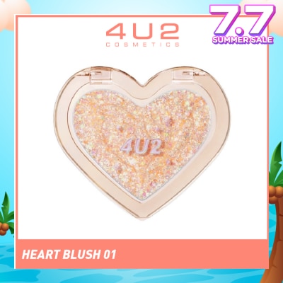 4U2 Heart Blush 01 Glitter & Glam 1s