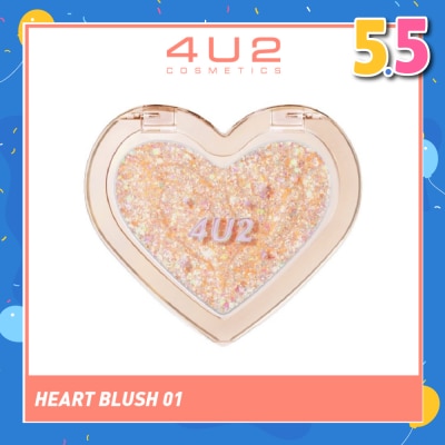 4U2 Heart Blush 01 Glitter & Glam 1s
