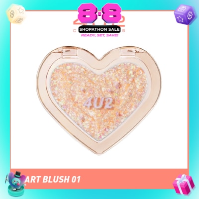 4U2 - Heart Blush 01 Glitter & Glam 1s