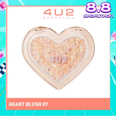4U2 Heart Blush 01 Glitter & Glam 1s