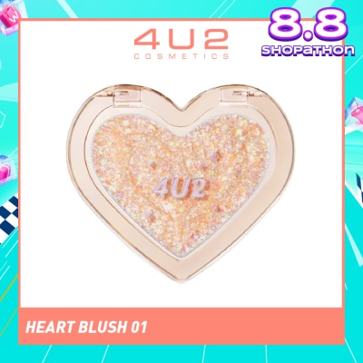 4U2 Heart Blush 01 Glitter & Glam 1s