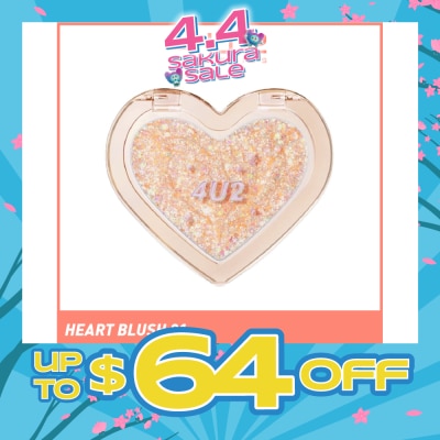 4U2 - Heart Blush 01 Glitter & Glam 1s