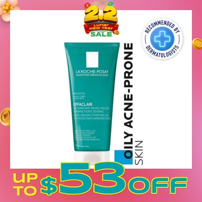 L'OREAL PARIS ELNETT Effaclar Micro-Peeling Purifying Gel Cleanser 200ml (Expiry: Jun`2026)