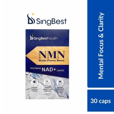 SINGBEST Health NMN Brain Power Boost Capsule (To Support Cognitive Function, Mental Focus & Clarity, & Brain Health & Nerve Function) 30s