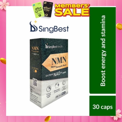 SINGBEST Health NMN Men's Energetic Body (To Promote Prostate Health, Boost Energy & Stamina, & Enhance Blood Circulation) 30s