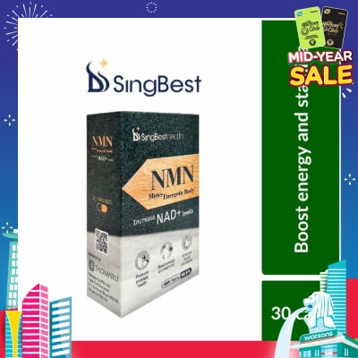 SINGBEST Health NMN Men's Energetic Body (To Promote Prostate Health, Boost Energy & Stamina, & Enhance Blood Circulation) 30s