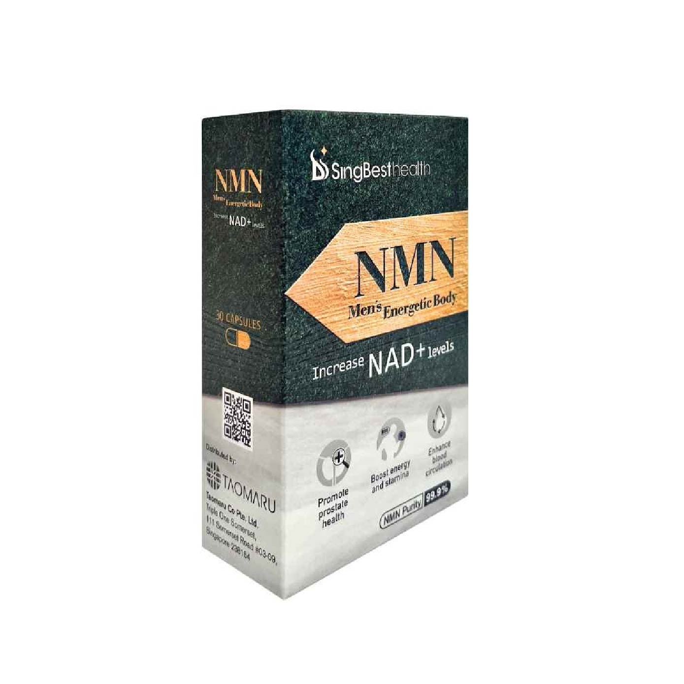 Health NMN Men's Energetic Body (To Promote Prostate Health, Boost Energy & Stamina, & Enhance Blood Circulation) 30s