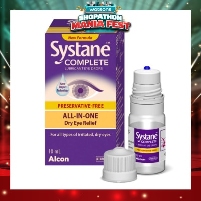 ALCON - Complete Lubricant Eye Drops (For All Types Of Irritated, Dry Eyes) 10ml