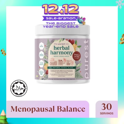 THE PUREST CO Herbal Harmony Meno Rebalance Longan & Red Date Dietary Supplement Powder (For Soothing Menopausal Discomfort & Hot Flashes) 390g