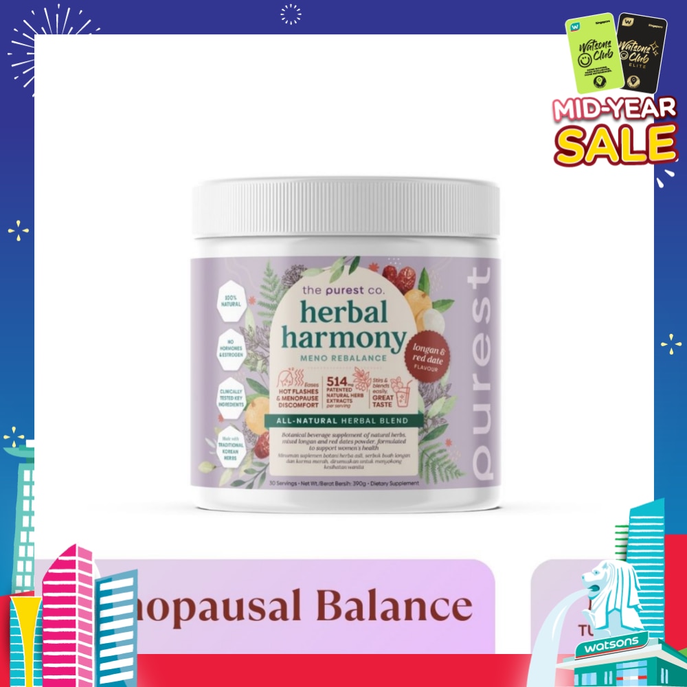 Herbal Harmony Meno Rebalance Longan & Red Date Dietary Supplement Powder (For Soothing Menopausal Discomfort & Hot Flashes) 390g