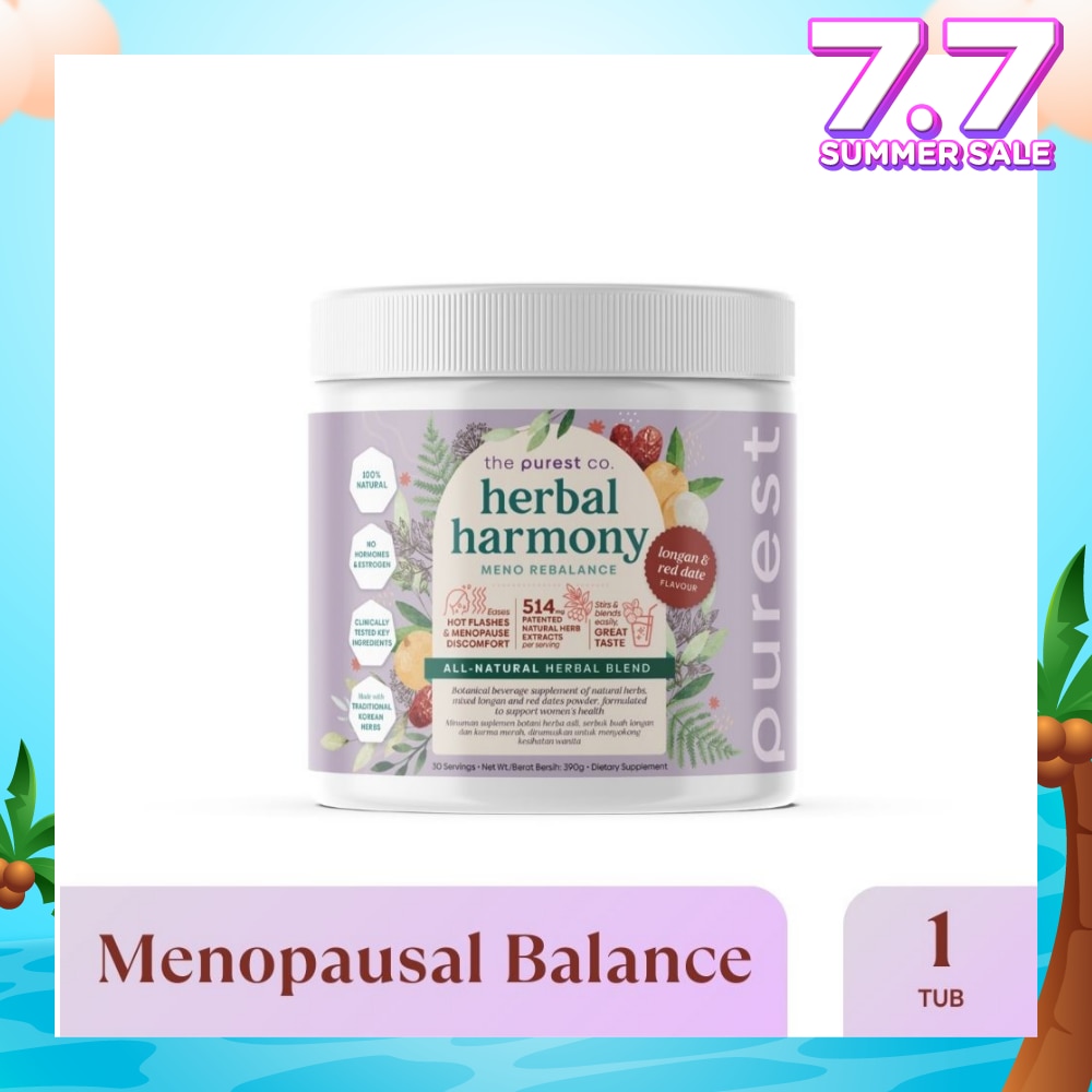 Herbal Harmony Meno Rebalance Longan & Red Date Dietary Supplement Powder (For Soothing Menopausal Discomfort & Hot Flashes) 390g