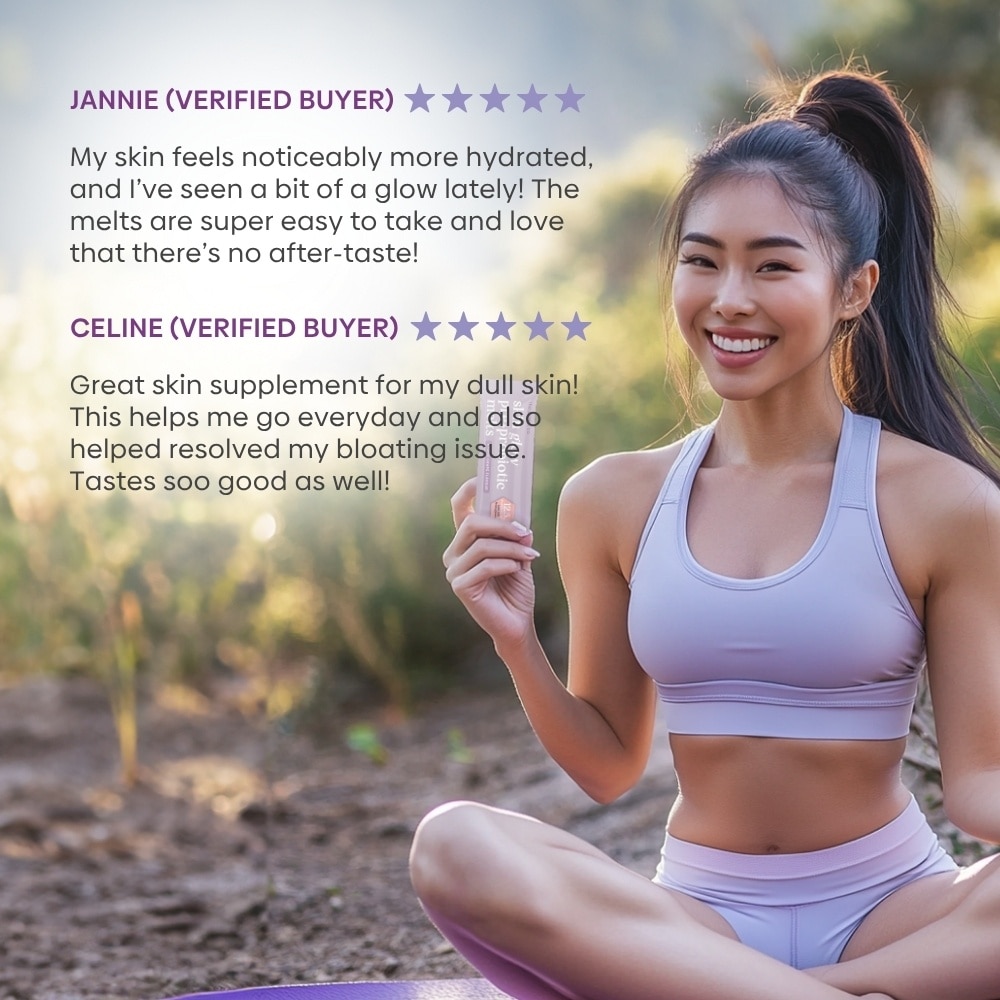 Skin Glow Pre+Probiotic Melts Dietary Supplement Koyo Grape Sachet (For Skin Hydration, Elasticity & Anti-Aging Benefits) 30s
