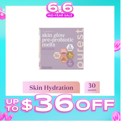 THE PUREST CO - Skin Glow Pre+Probiotic Melts Dietary Supplement Koyo Grape Sachet (For Skin Hydration, Elasticity & Anti-Aging Benefits) 30s