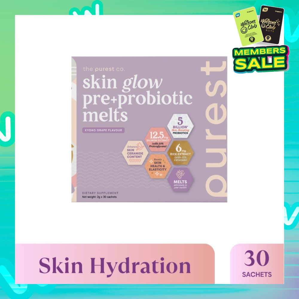 Skin Glow Pre+Probiotic Melts Dietary Supplement Koyo Grape Sachet (For Skin Hydration, Elasticity & Anti-Aging Benefits) 30s