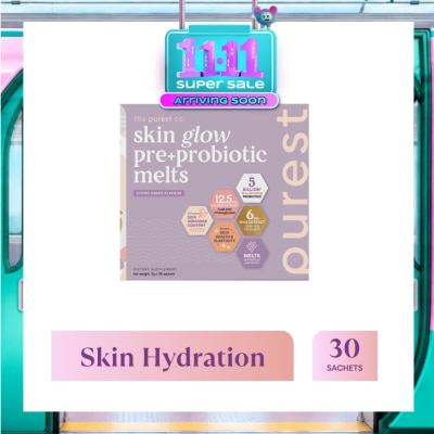 THE PUREST CO Skin Glow Pre+Probiotic Melts Dietary Supplement Koyo Grape Sachet (For Skin Hydration, Elasticity & Anti Aging Benefits) 30s image