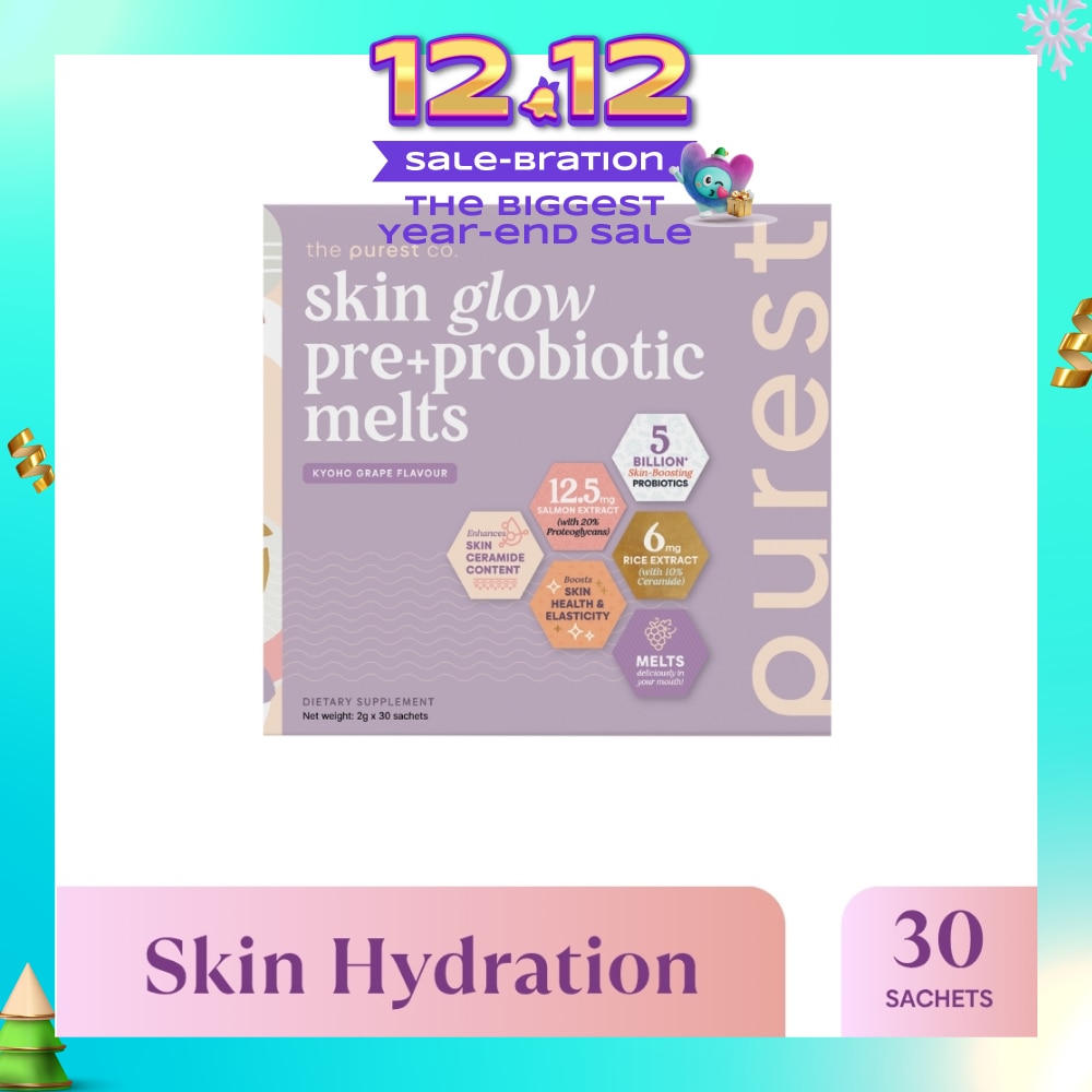 Skin Glow Pre+Probiotic Melts Dietary Supplement Koyo Grape Sachet (For Skin Hydration, Elasticity & Anti-Aging Benefits) 30s (Expiry: Sep`2026)