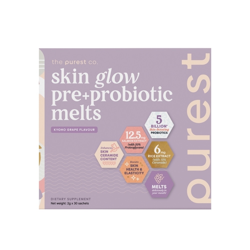 Skin Glow Pre+Probiotic Melts Dietary Supplement Koyo Grape Sachet (For Skin Hydration, Elasticity & Anti-Aging Benefits) 30s