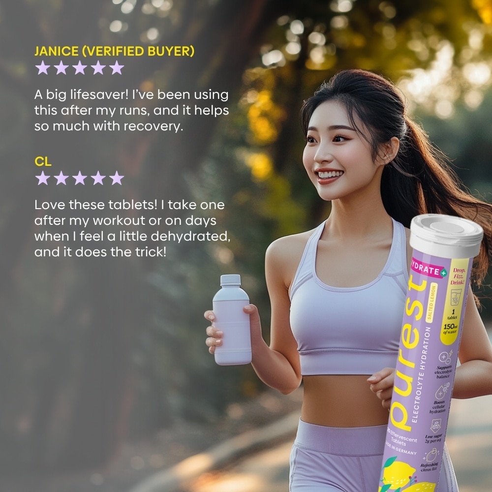 Electrolyte Hydration Salted Lemon Tablet (For Daily Hydration & Muscle Function Support) 20s