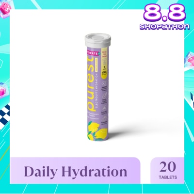 THE PUREST CO Electrolyte Hydration Salted Lemon Tablet (For Daily Hydration & Muscle Function Support) 20s