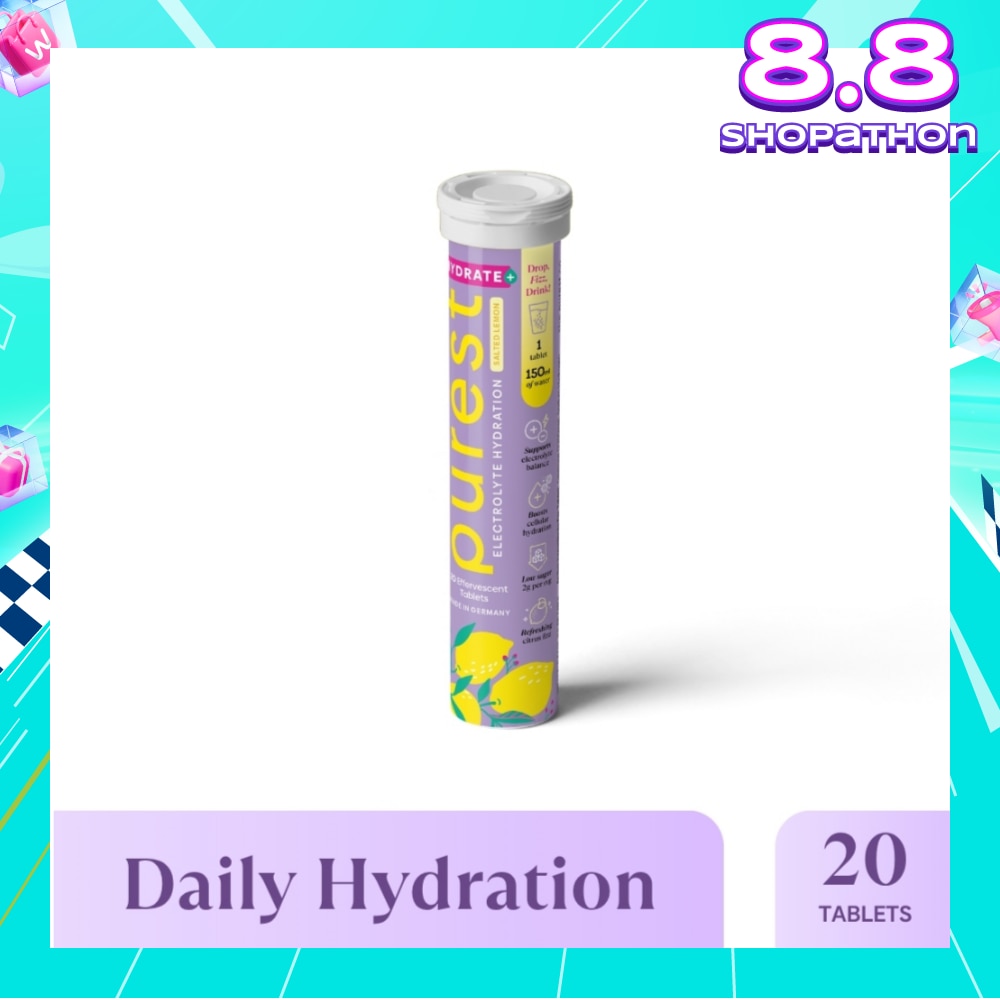 Electrolyte Hydration Salted Lemon Tablet (For Daily Hydration & Muscle Function Support) 20s