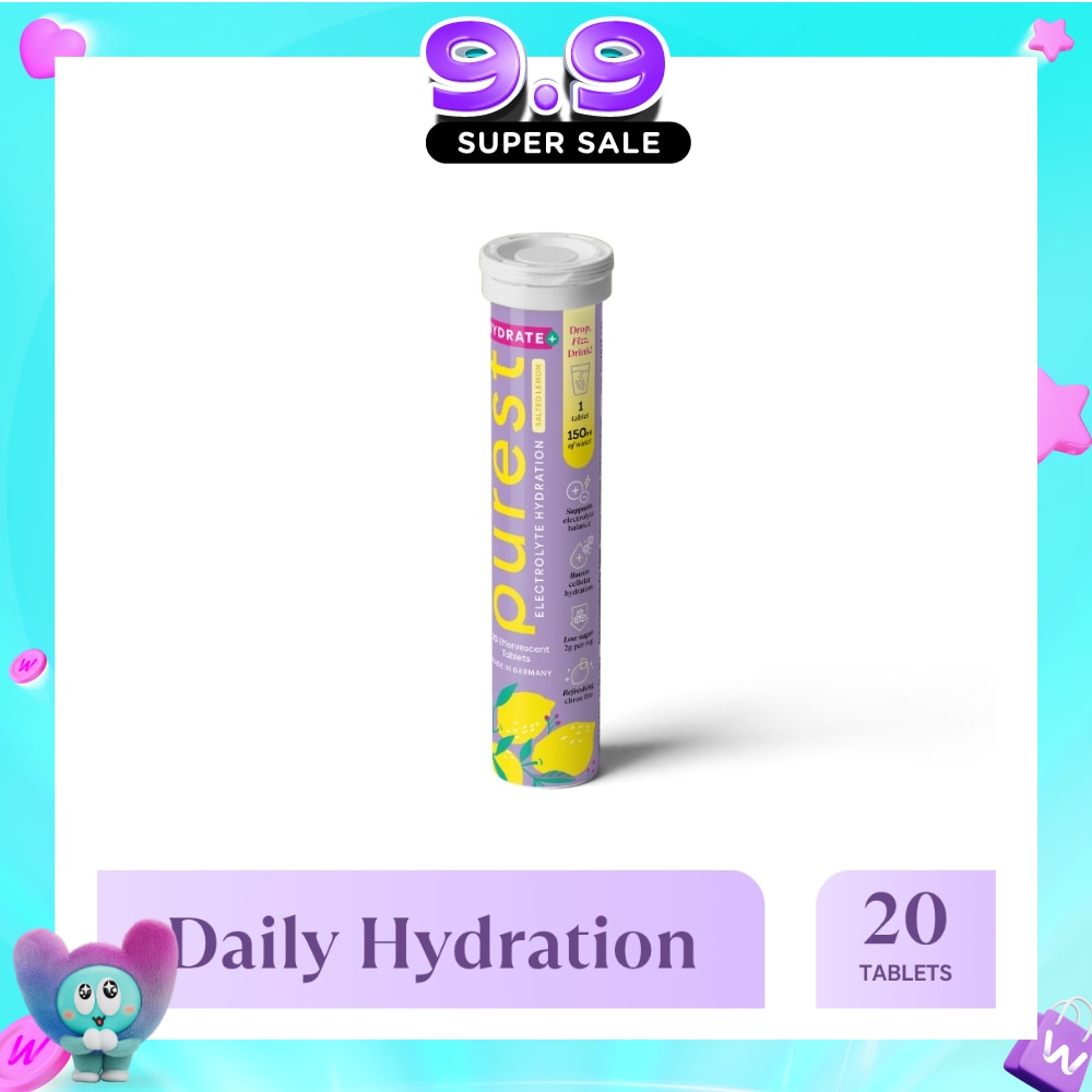 Electrolyte Hydration Salted Lemon Tablet (For Daily Hydration & Muscle Function Support) 20s image