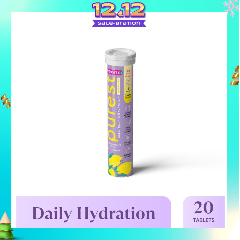 Electrolyte Hydration Salted Lemon Tablet (For Daily Hydration & Muscle Function Support) 20s