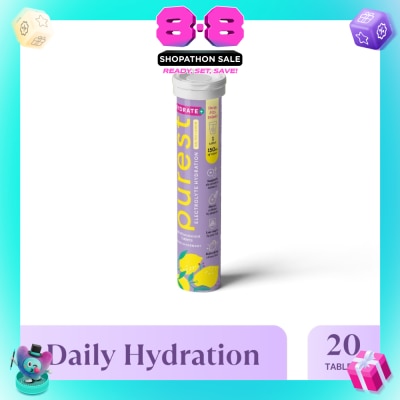 THE PUREST CO - Electrolyte Hydration Salted Lemon Tablet (For Daily Hydration & Muscle Function Support) 20s