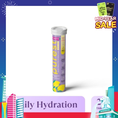 THE PUREST CO Electrolyte Hydration Salted Lemon Tablet (For Daily Hydration & Muscle Function Support) 20s